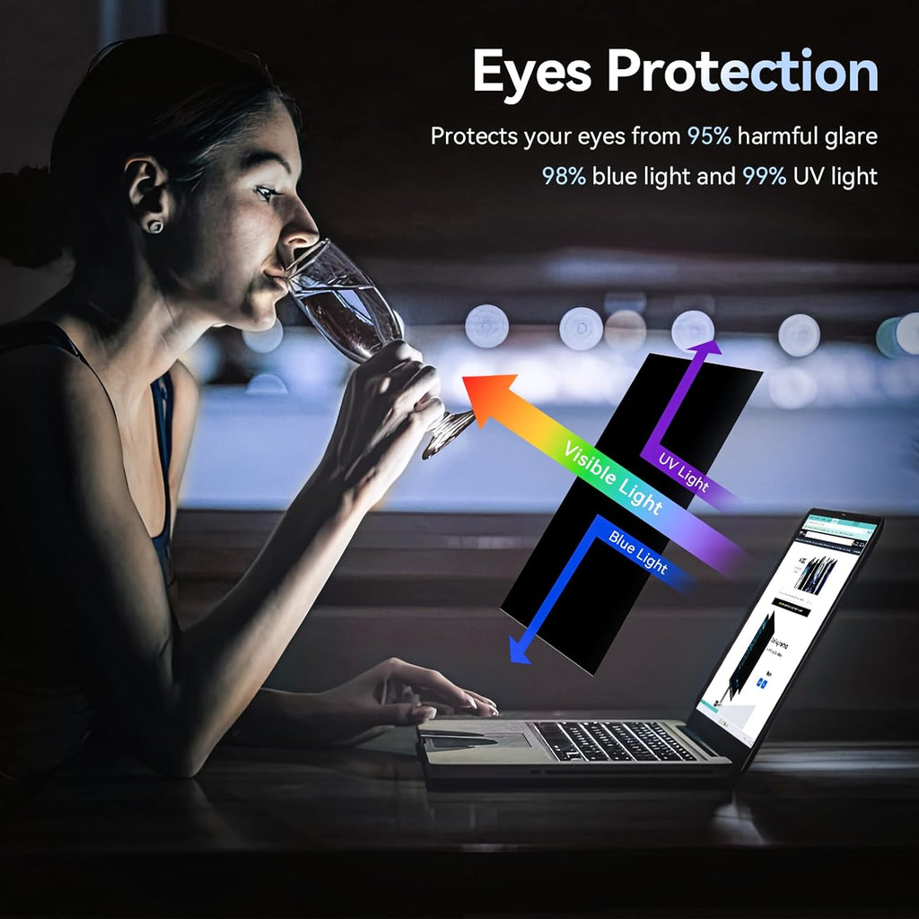 Laptop Privacy Screen Filter | Anti-Spy HD Glass 16:9 Confidential Data Guard