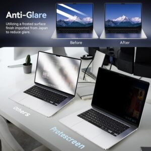15.3 Inch Magnetic Privacy Screen Filter for MacBook | 2-in-1 Anti-Spy & Blue Light Reduction | Removable - Image 5